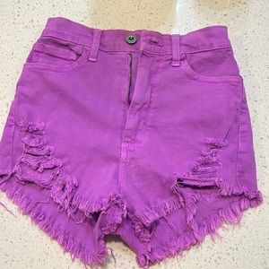 Aphrodite Purple denim shorts